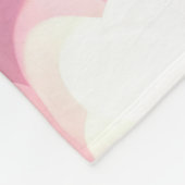 Blush Pink Bokeh Herz Fleecedecke (Ecke)