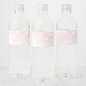 Blush Pink Bokeh Wasser Flasche Labels Wasserflaschenetikett (Flaschen)