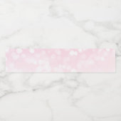 Blush Pink Bokeh Wasser Flasche Labels Wasserflaschenetikett (Einzelnes Label)