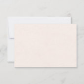 Blush Pink Botanical Monogram Wedding RSVP Card Karte (Rückseite)