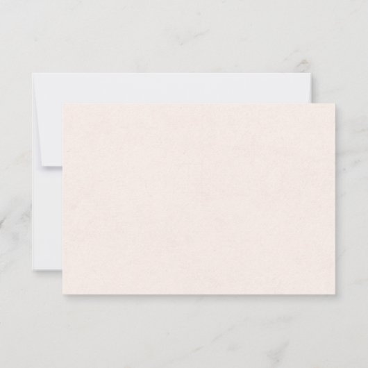 Blush Pink Botanical Monogram Wedding RSVP Card Karte (Rückseite)