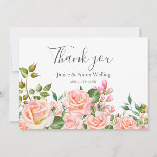Blush Pink Botanische Hochzeit Danke