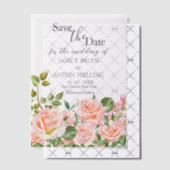 Blush Pink Botanische Hochzeit Speichern Sie das D Pergament Einladungen (Versetzt (Einladung))