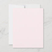 Blush Pink Botanische Mit Monogramm Karte (Rückseite)