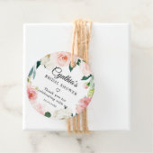 Blush Pink Botanisches Brautparty Vielen Dank für Geschenkanhänger (Beispiel)