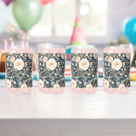 Blush Pink Botanisches Muster: Natur Dosenglas