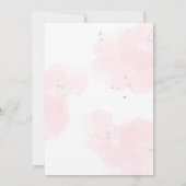 Blush Pink Bow Baby Dusche Einladung (Rückseite)