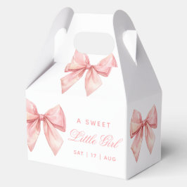 Blush Pink Bow Baby Dusche Geschenkschachtel