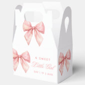 Blush Pink Bow Baby Dusche Geschenkschachtel (Offen)