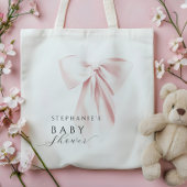 Blush Pink Bow Baby Dusche Tragetasche