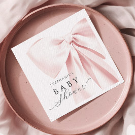 Blush Pink Bow Baby Duschpapier Napkins Serviette