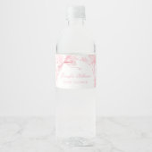 Blush Pink Bow Baby Girl Dusche Wasser Flasche Eti Wasserflaschenetikett (Vorderseite)
