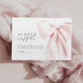 Blush Pink Bow Babydusche Windelwanne Windelwanne Begleitkarte