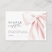 Blush Pink Bow Babydusche Windelwanne Windelwanne Begleitkarte (Vorderseite)