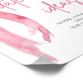 Blush Pink Bow Bridal Date Night Idea signieren Poster (Ecke)