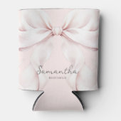 Blush Pink Bow Bridesmaid Geschenk kann kühler Dosenkühler (Vorderseite)