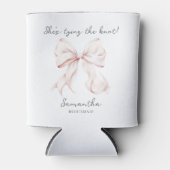 Blush Pink Bow Bridesmaid Geschenk kann kühler Dosenkühler (Vorderseite)
