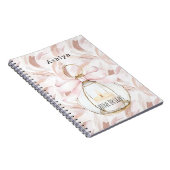 Blush Pink Bow Candle Shine Bright Notizblock (Rechte Seite)