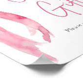 Blush Pink Bow Cards und Geschenke-Zeichen Poster (Ecke)