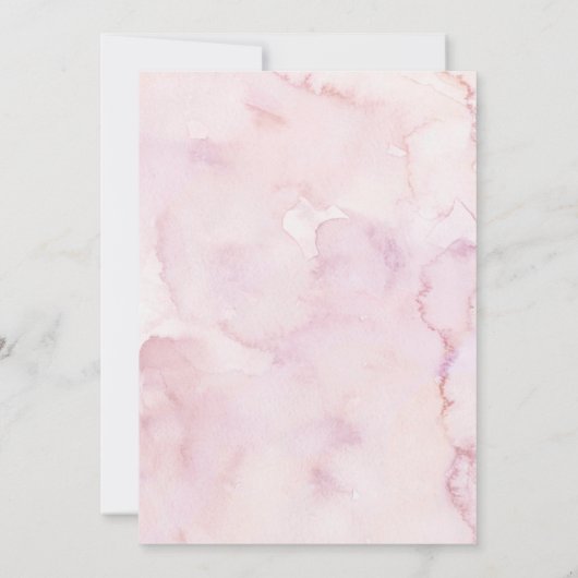 Blush Pink Bow Coquette Winter Bridal Shower Einladung (Rückseite)