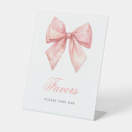 Blush Pink Bow Duschfavoriten Zeichen Sockelschild