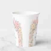 Blush Pink Bow Garden Baby Shower Pappbecher (Rechts)