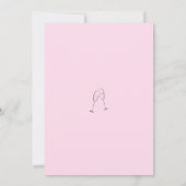 Blush Pink Bow Hand Drawn Business Grand Opening Einladung (Rückseite)