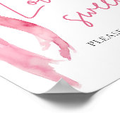 Blush Pink Bow Liebe ist Sweet Leckerei Gefallen Z Poster (Ecke)