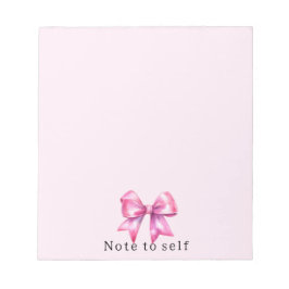 Blush Pink Bow Notizblock