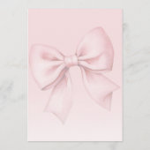 Blush Pink Bow She's Tying the Knot Bridal Shower Einladung (Rückseite)