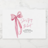 Blush Pink Bow Sie bindet das Brautparty des Knote Alkoholflaschenetikett (Einzelnes Label)