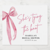 Blush Pink Bow Sie bindet das Brautparty des Knote Alkoholflaschenetikett (Einzelnes Label)