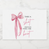 Blush Pink Bow Sie bindet das Brautparty des Knote Alkoholflaschenetikett (Einzelnes Label)
