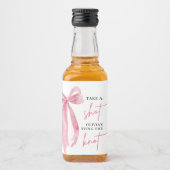 Blush Pink Bow Sie bindet das Brautparty des Knote Alkoholflaschenetikett (Vorderseite)