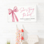 Blush Pink Bow Sie bindet das Brautparty des Knote Banner (Insitu)