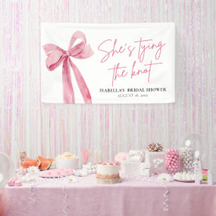 Blush Pink Bow Sie bindet das Brautparty des Knote Banner