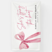 Blush Pink Bow Sie bindet das Brautparty des Knote Banner (Vertikal)