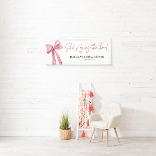 Blush Pink Bow Sie bindet das Brautparty des Knote Banner (Insitu)