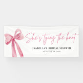 Blush Pink Bow Sie bindet das Brautparty des Knote Banner (Horizontal)