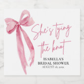 Blush Pink Bow Sie bindet das Brautparty des Knote Bierflaschenetikett (Einzelnes Label)