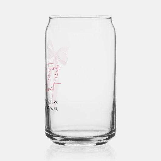 Blush Pink Bow Sie bindet das Brautparty des Knote Dosenglas (Links)