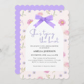 Blush Pink Bow Sie bindet das Brautparty des Knote Einladung (Vorne/Hinten)