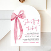 Blush Pink Bow Sie bindet das Brautparty des Knote Einladung