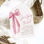 Blush Pink Bow Sie bindet das Brautparty des Knote Einladung