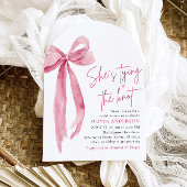 Blush Pink Bow Sie bindet das Brautparty des Knote Einladung