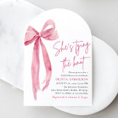 Blush Pink Bow Sie bindet das Brautparty des Knote Einladung
