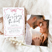 Blush Pink Bow Sie bindet das Brautparty des Knote Einladung