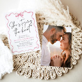Blush Pink Bow Sie bindet das Brautparty des Knote Einladung