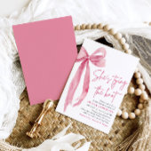 Blush Pink Bow Sie bindet das Brautparty des Knote Einladung