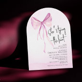 Blush Pink Bow Sie bindet das Brautparty des Knote Einladung